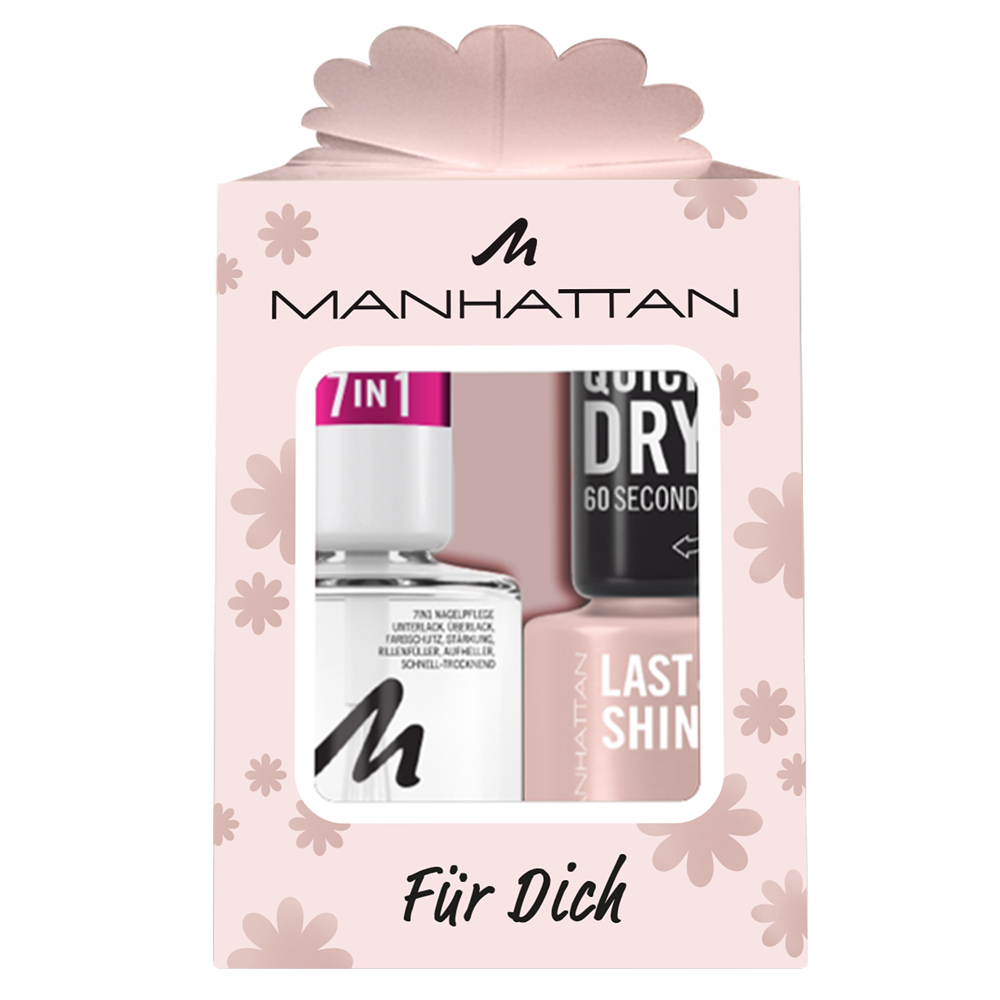 Bild: MANHATTAN Nail Treatment 7in1 Multibenefit + Last&Shine Evening Sand 109