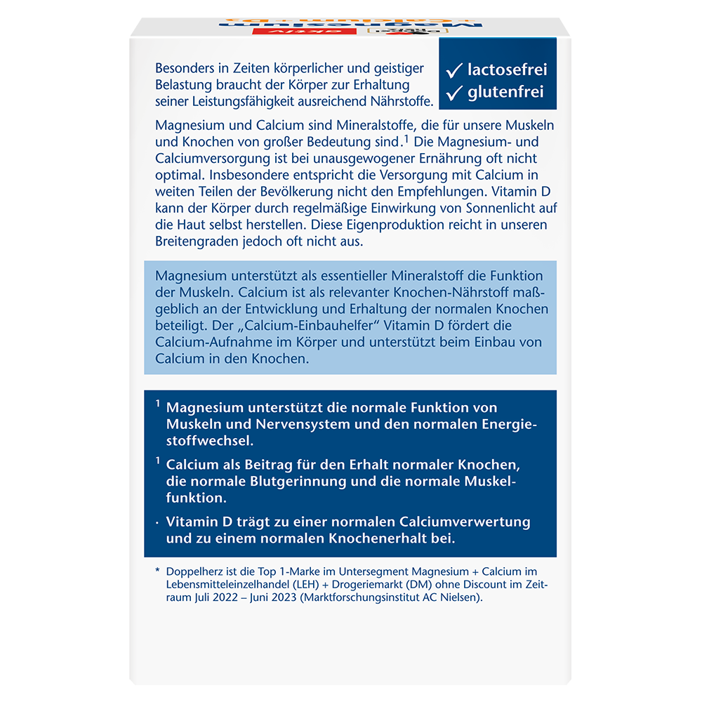 Bild: DOPPELHERZ Magnesium + Calcium + D3 