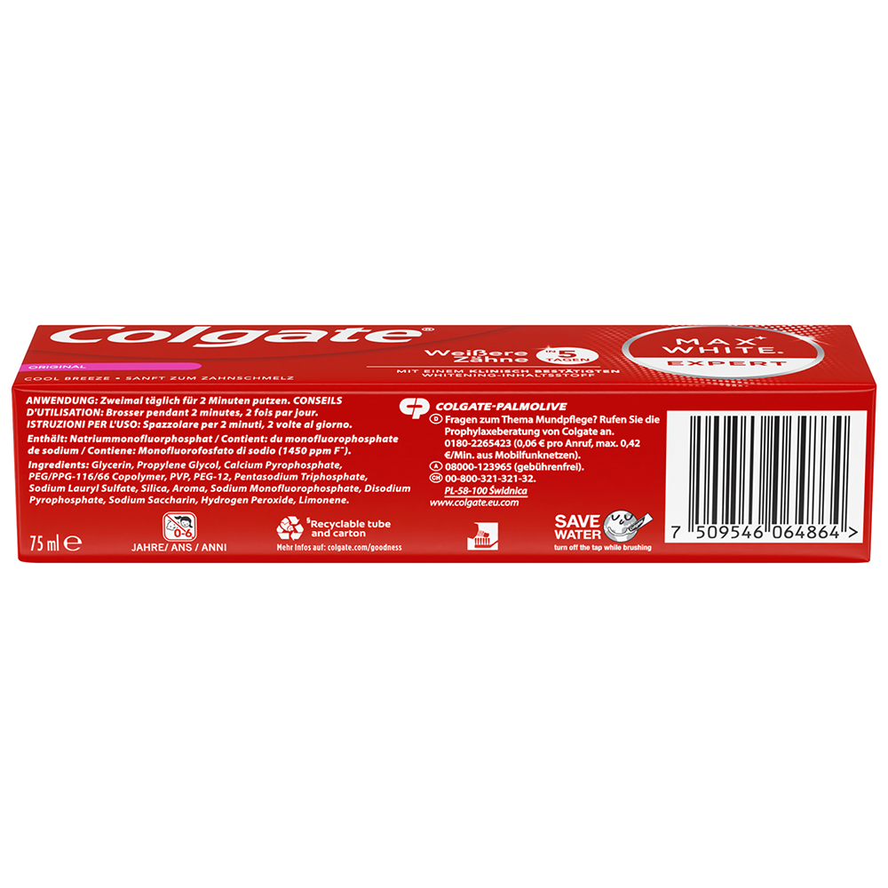 Bild: Colgate Max White Expert White Zahncreme 