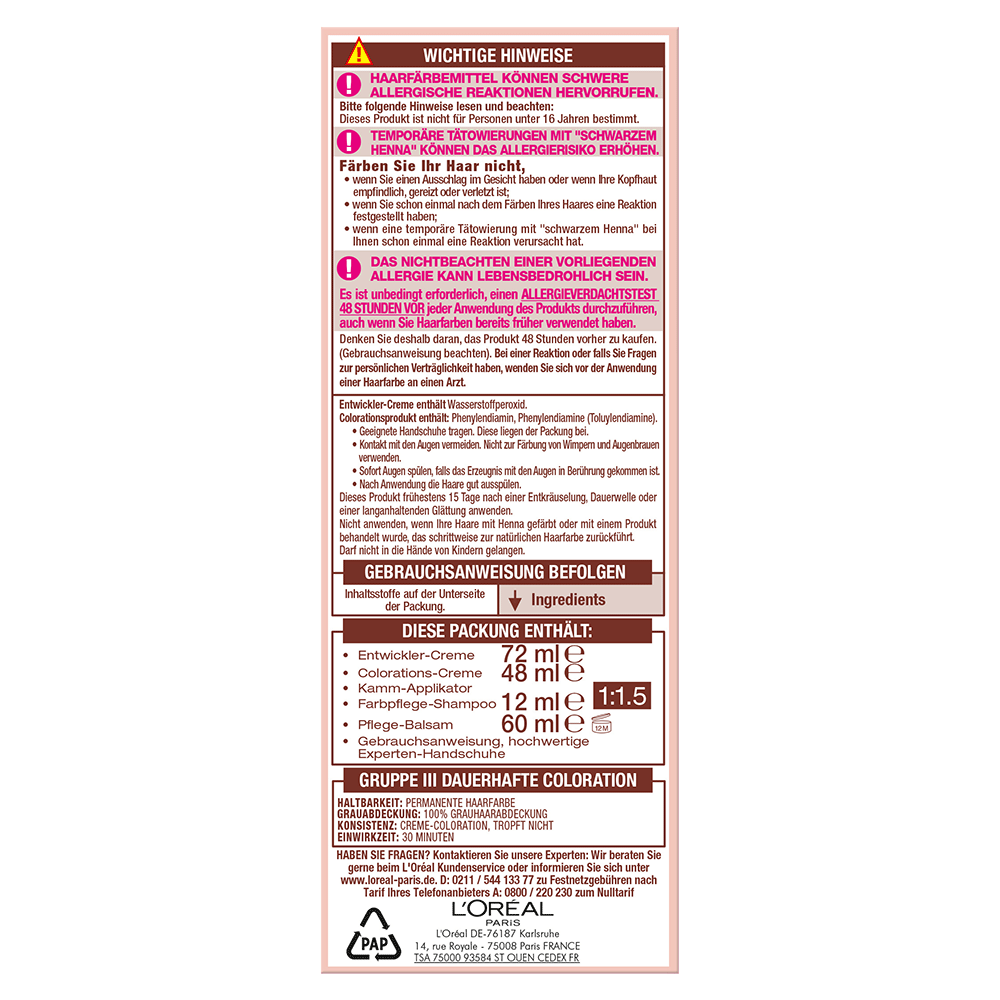 Bild: L'ORÉAL PARIS Excellence Creme-Coloration dunkelbraun