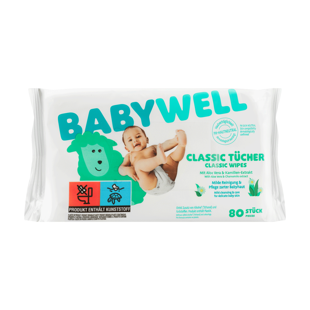 Bild: BABYWELL Classic Tücher, 80 Stück 