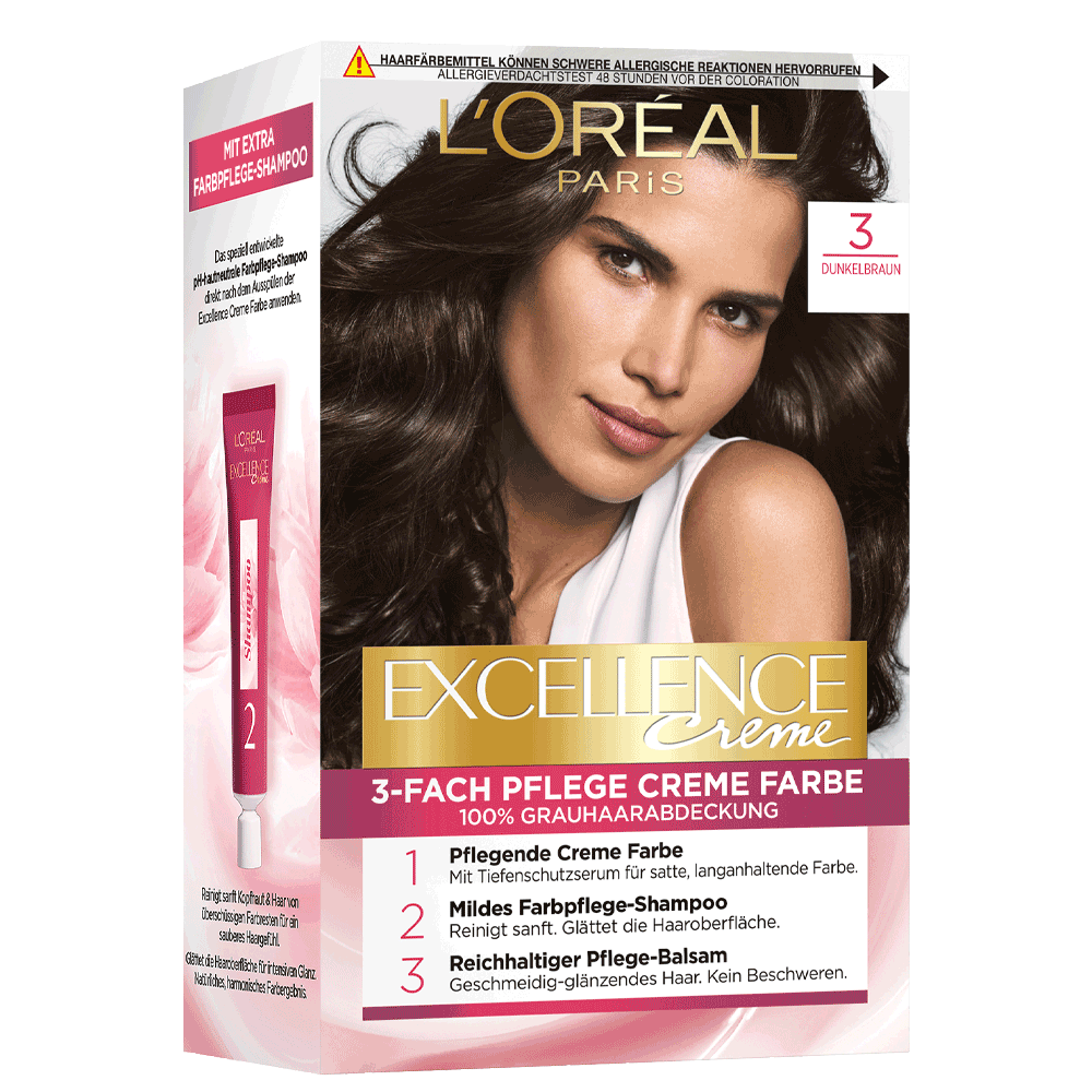 Bild: L'ORÉAL PARIS Excellence Creme-Coloration dunkelbraun