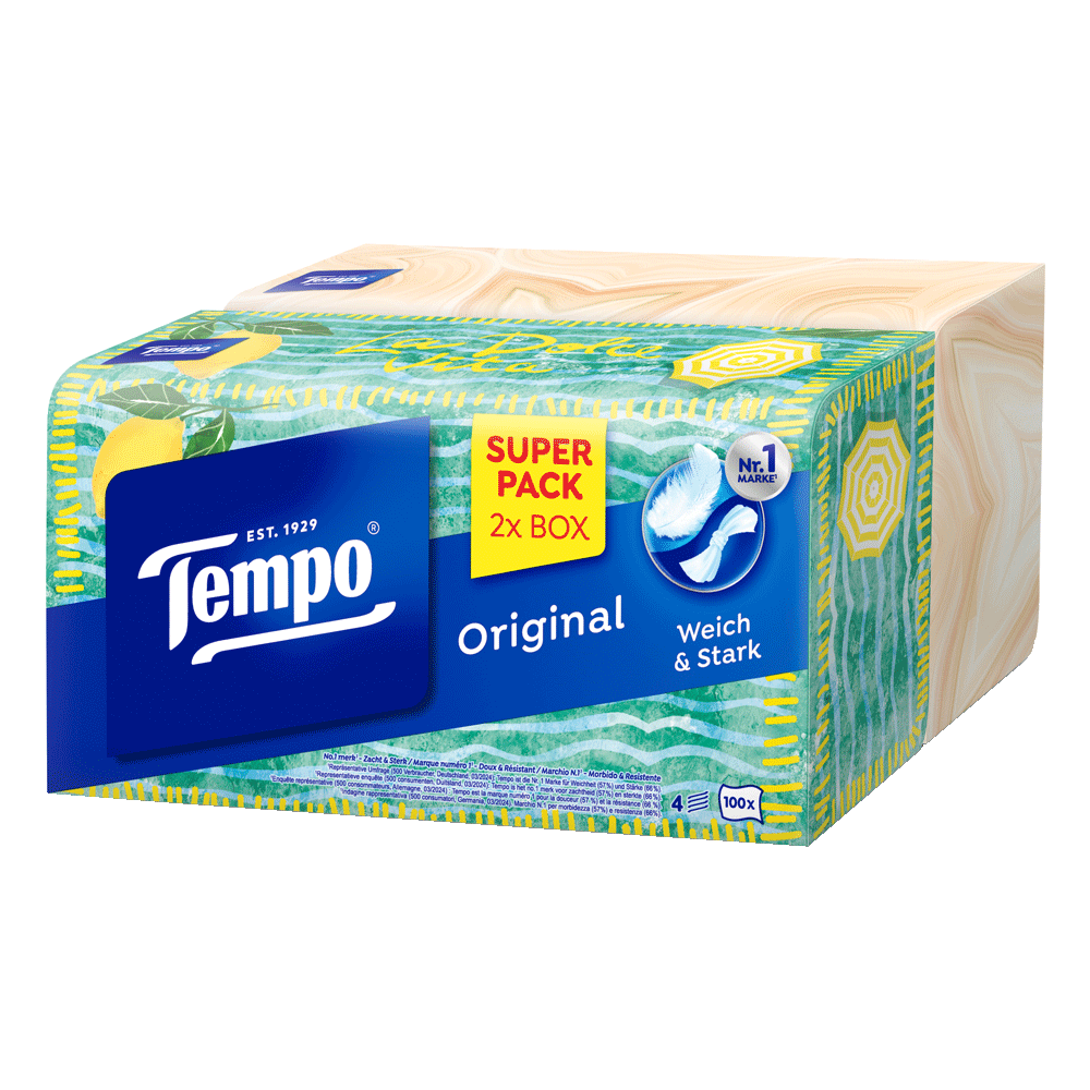 Bild: Tempo Original Taschentücher Duo Box