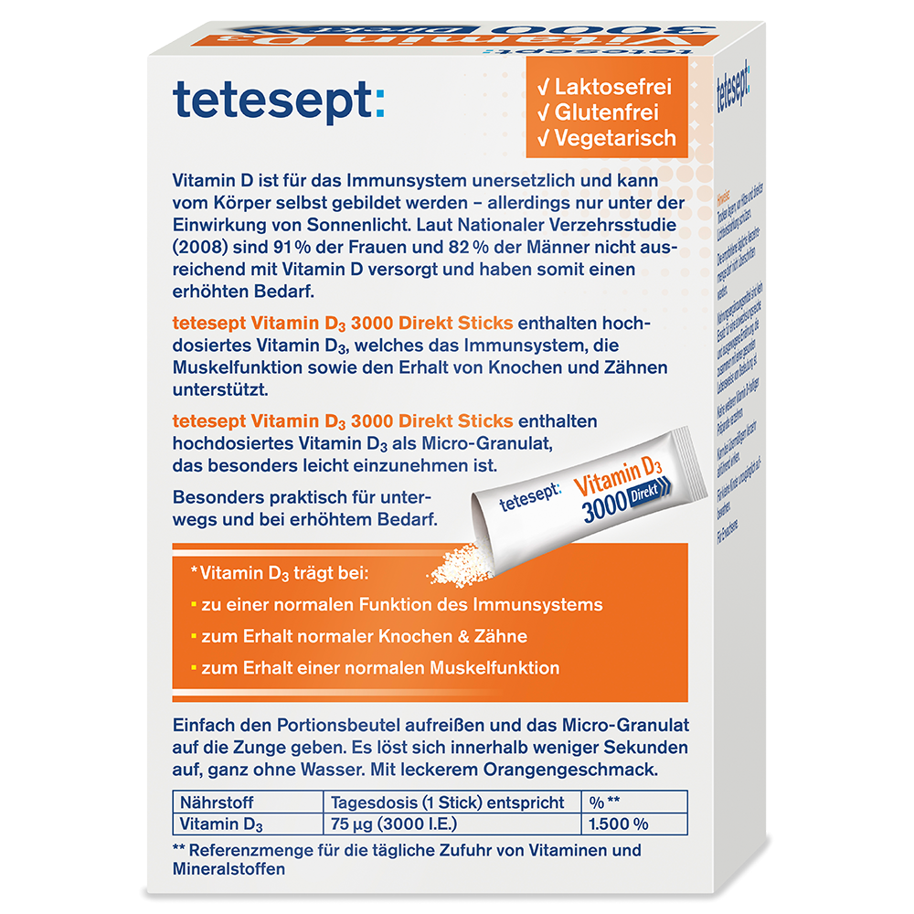 Bild: tetesept: Vitamin D3 3000 Direkt 
