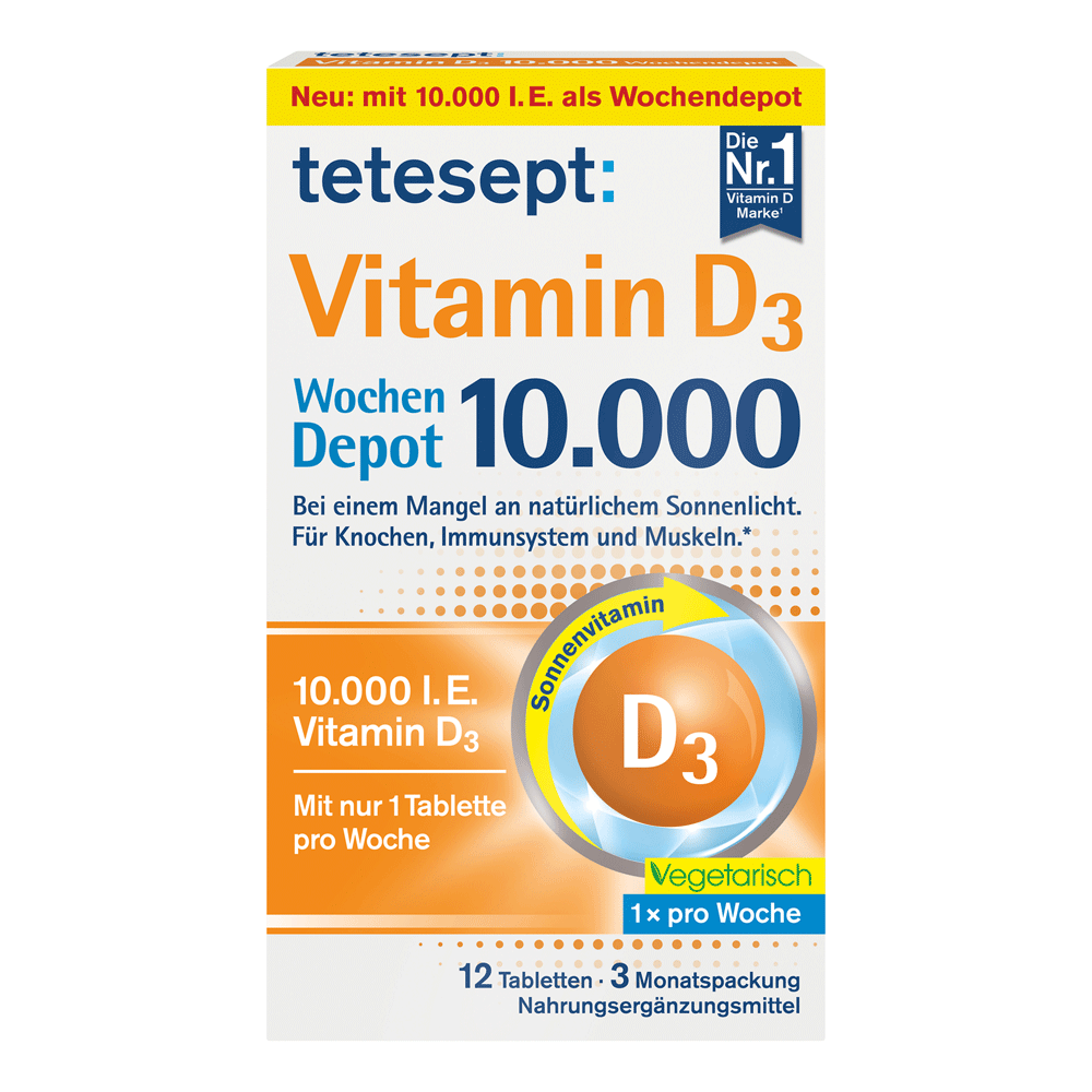 Bild: tetesept: Vitamin D3 10.000 Wochendepot 