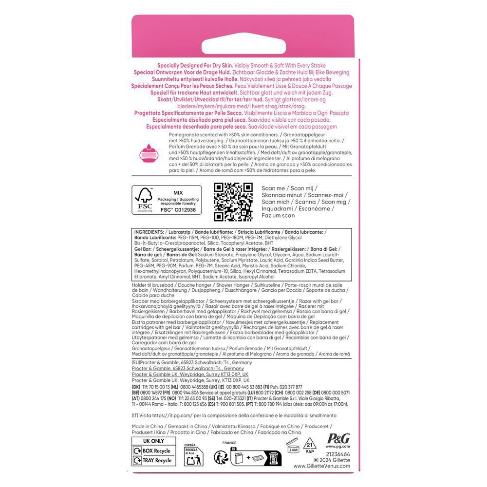 Bild: Gillette Venus Pro ComfortGlide Tropical Damenrasierer mit Granatapfel Duft