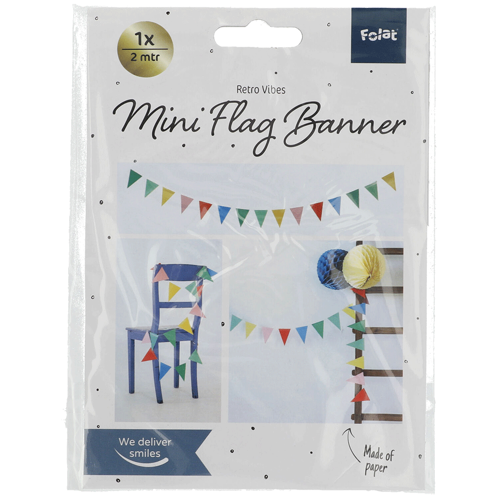 Bild: Folat bunte Girlande Wimpelkette 2 Meter