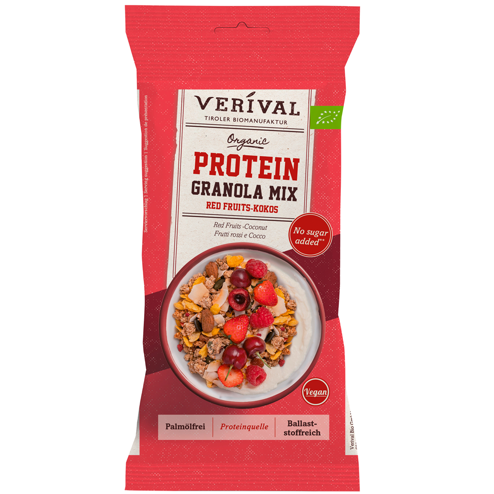Bild: Verival Protein Granola Mix Red Fruits Kokos