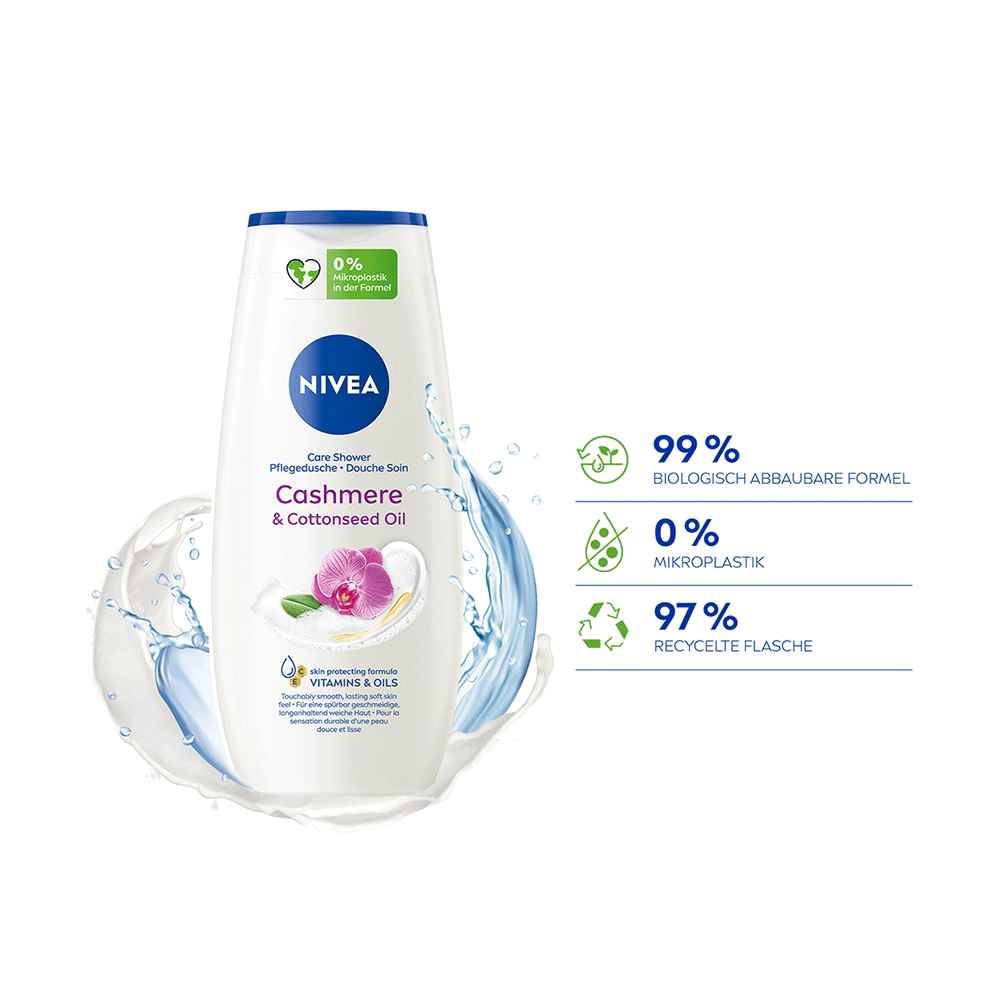 Bild: NIVEA Pflegedusche Cashmere und Baumwollsamenöl