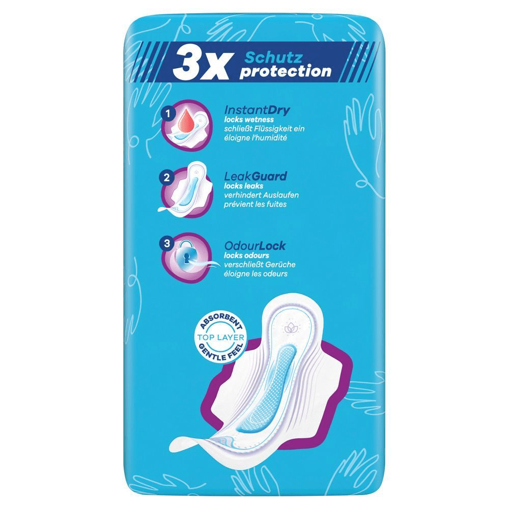Always Ultra Day Binden Verpackung, 3-fach Schutz: Sofort-Trocken, Auslaufschutz und neutralisiert Gerüche;