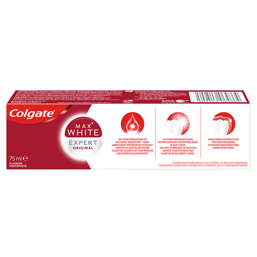 Bild: Colgate Max White Expert White Zahncreme 