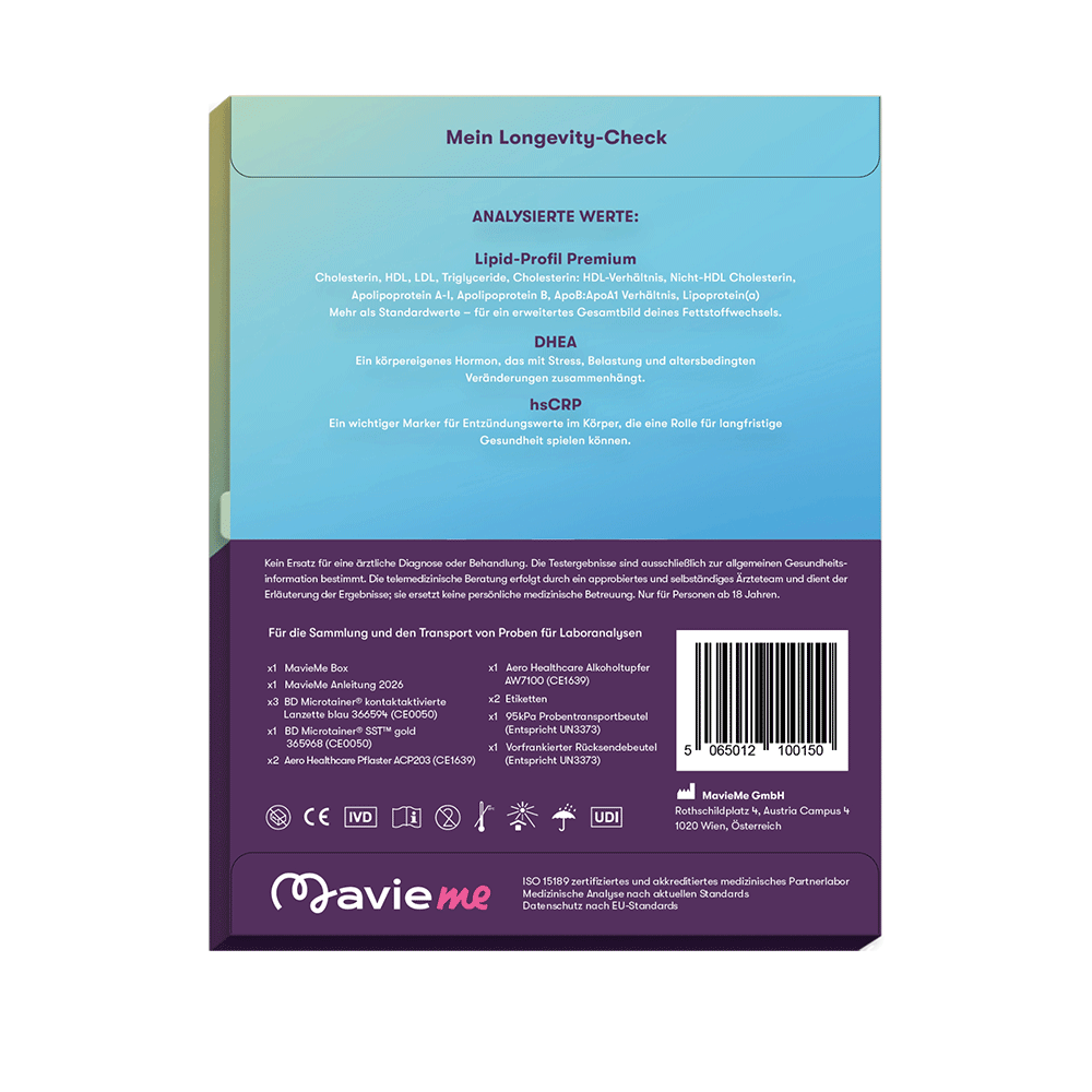 Bild: Mavie Longevity Check Bluttest 