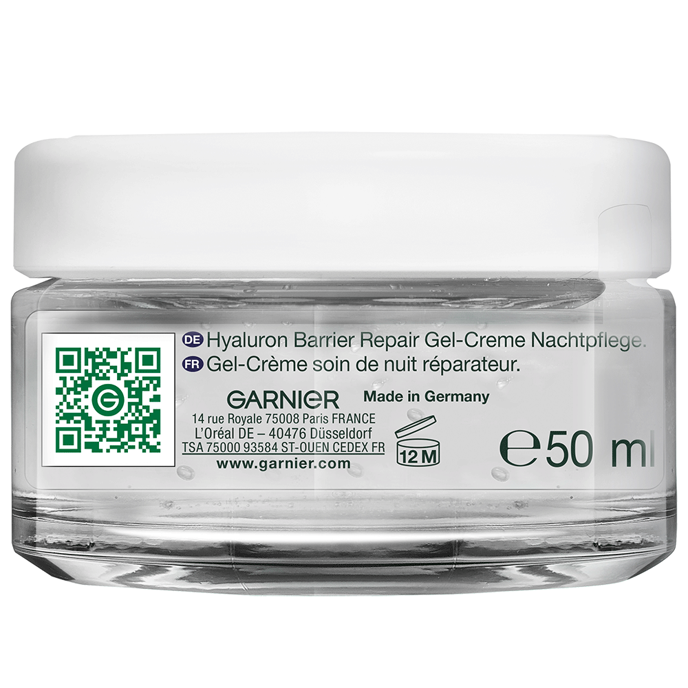 Bild: GARNIER Hyaluron Barrier Repair Gel-Creme Nachtpflege 