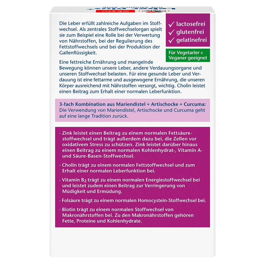 Bild: DOPPELHERZ Leber Plus+ mit Cholin + Zink 