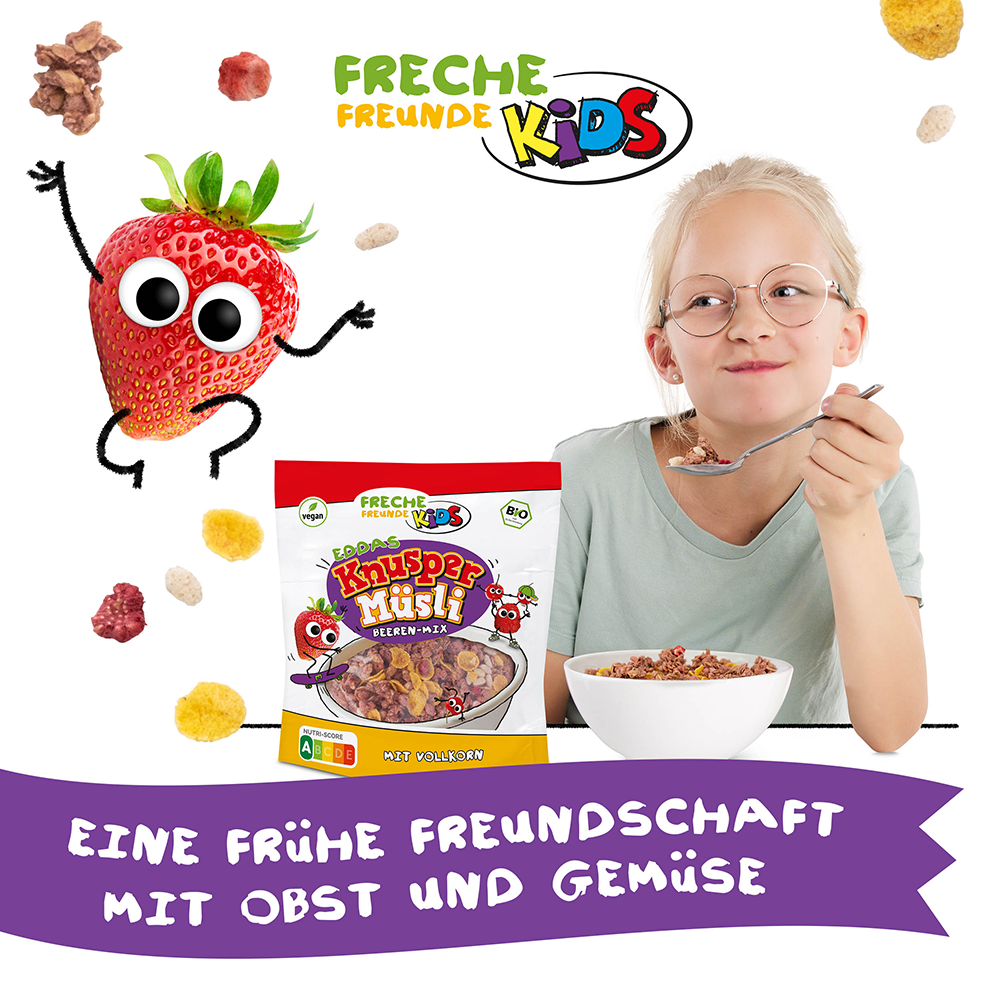 Bild: Freche Freunde Knusper Müsli Beeren-Mix mit Vollkorn 