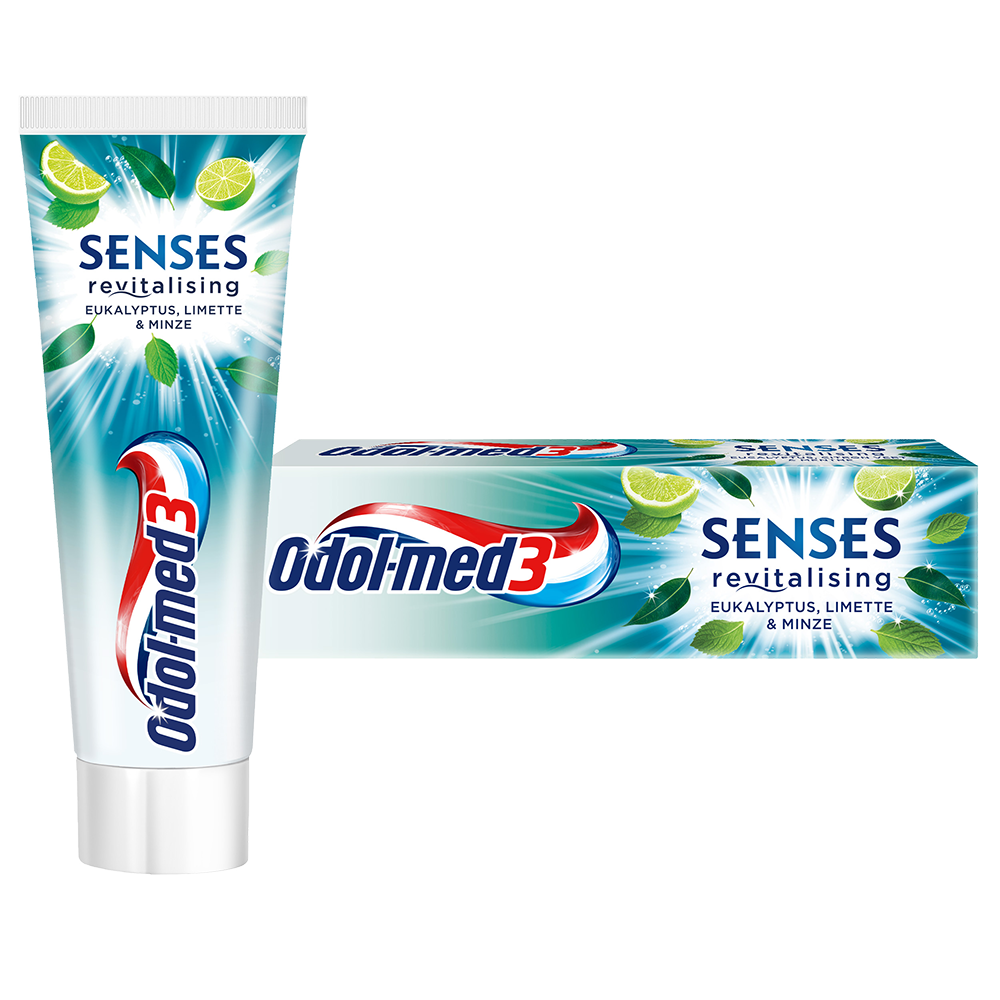 Bild: Odol-med3 Zahnpasta Senses Revitalising 