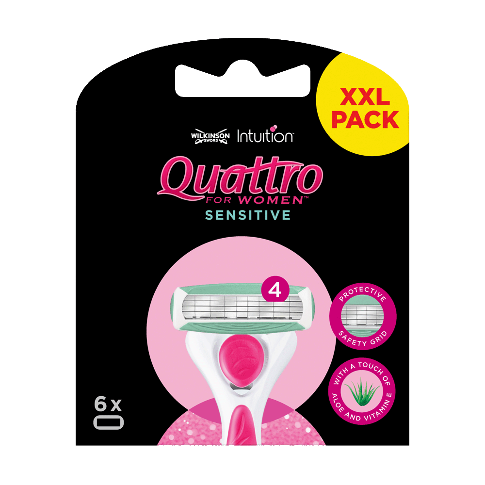 Bild: Wilkinson Quattro for Women Quattro Sensitive Klingen XXL Pack 