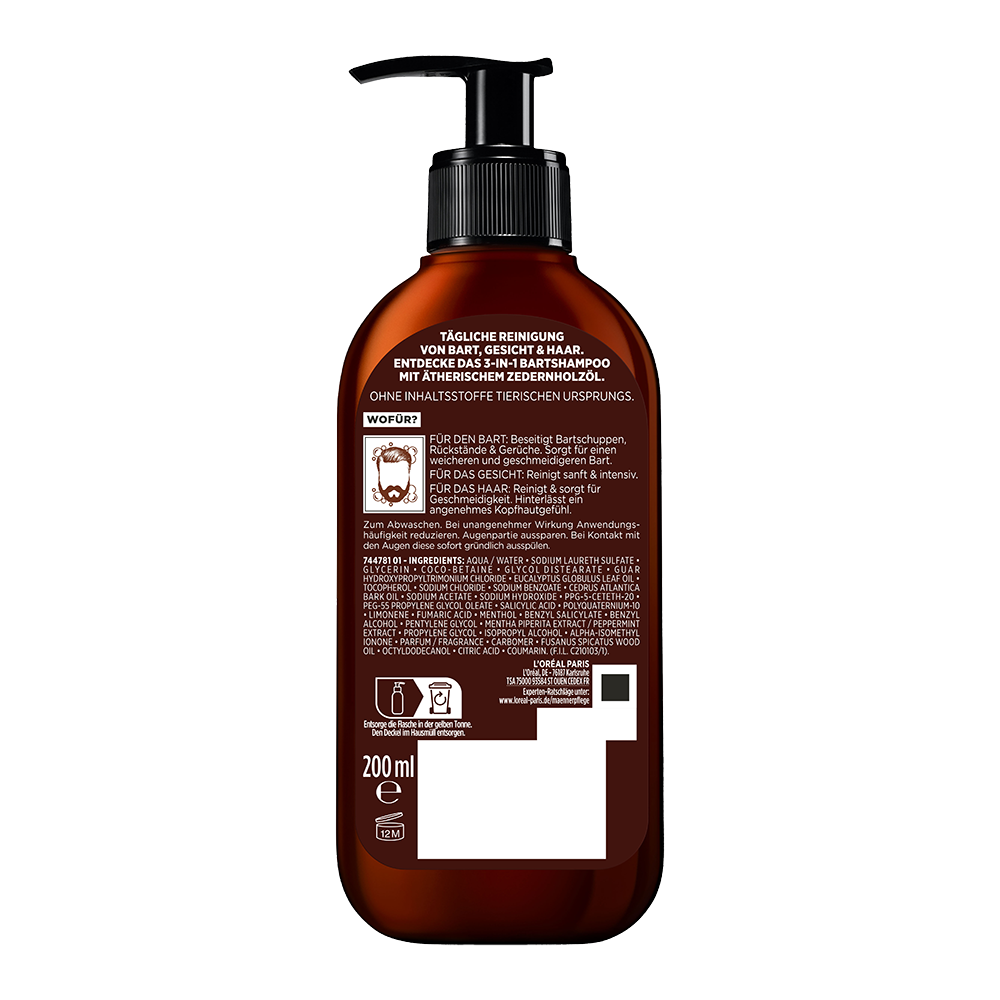 Bild: L'ORÉAL PARIS MEN EXPERT Barber Club 3-in-1 Bartshampoo 