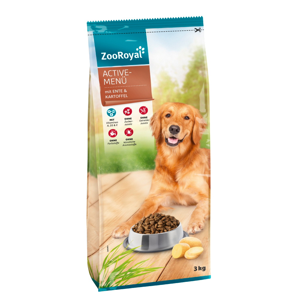 Bild: ZooRoyal Active Menü mit Ente und Kartoffel 
