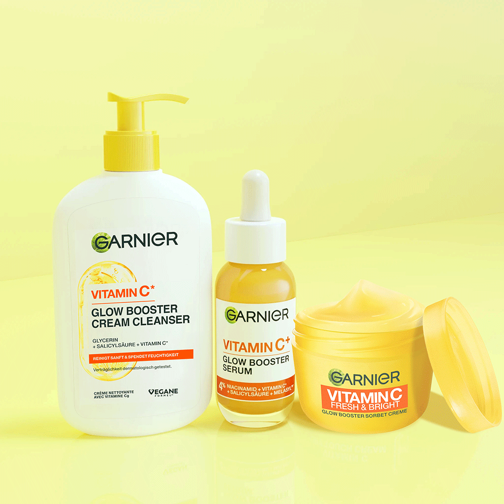 Bild: GARNIER Vitamin C Fresh & Bright Glow Booster Sorbet Creme 