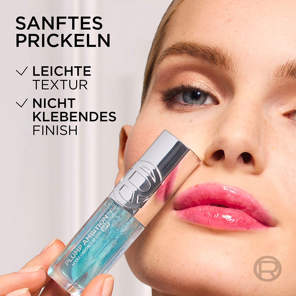 Bild: L'ORÉAL PARIS Plump Ambition Hyaluron Lip Oil pH Cristal Ice