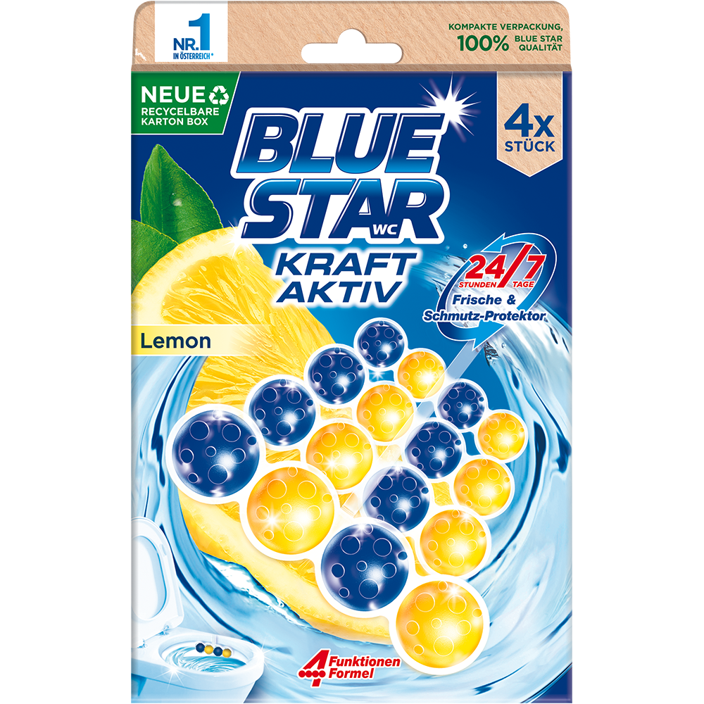 Bild: Blue Star Kraft Aktiv WC-Steine Lemon 
