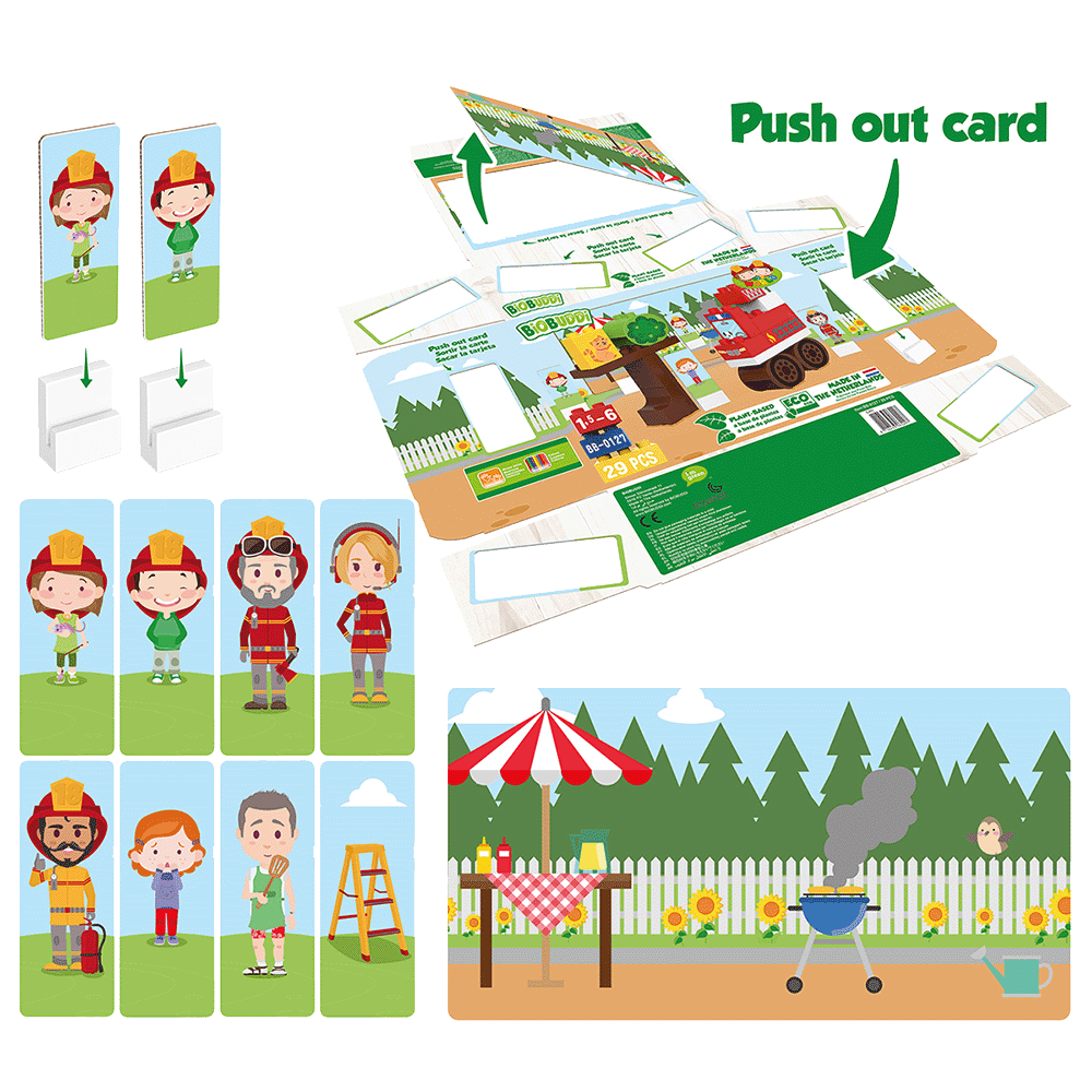 Bild: BiOBUDDi Bio-Bausteine Feuerwehrauto 