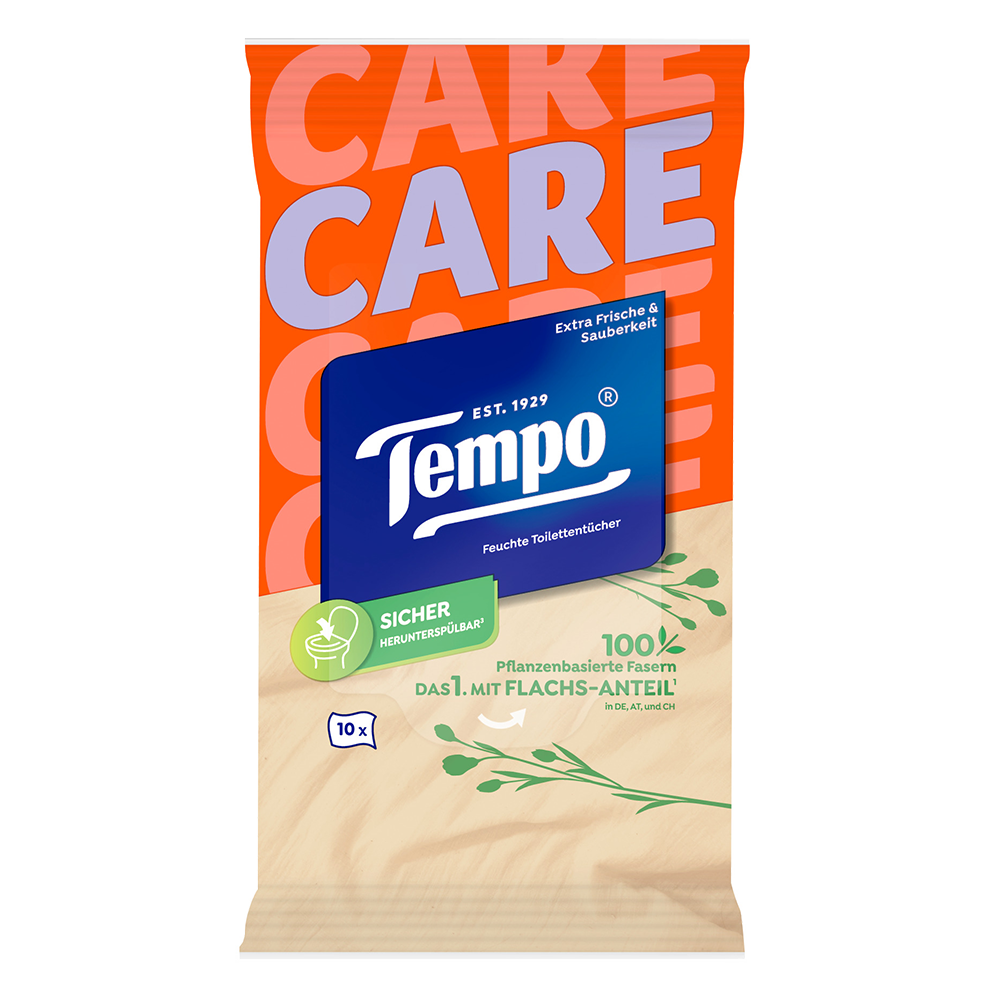Bild: Tempo Feuchtes Toilettenpapier Travelpack sanft & pflegend 
