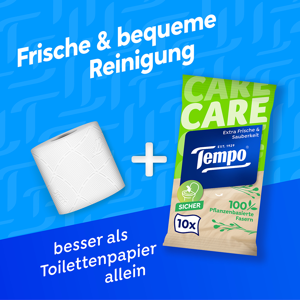 Bild: Tempo Feuchtes Toilettenpapier Travelpack sanft & pflegend 