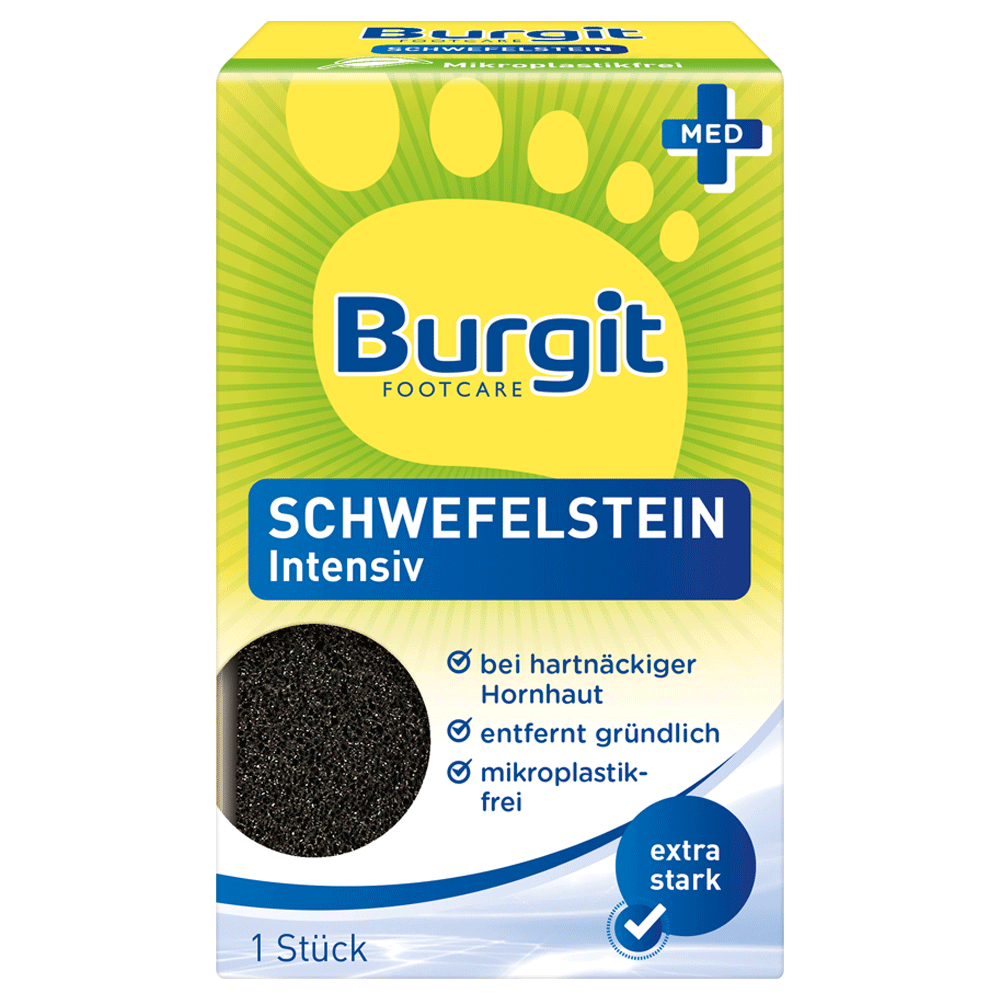 Bild: Burgit Footcare Hornhaut Schwefelstein Intensiv 