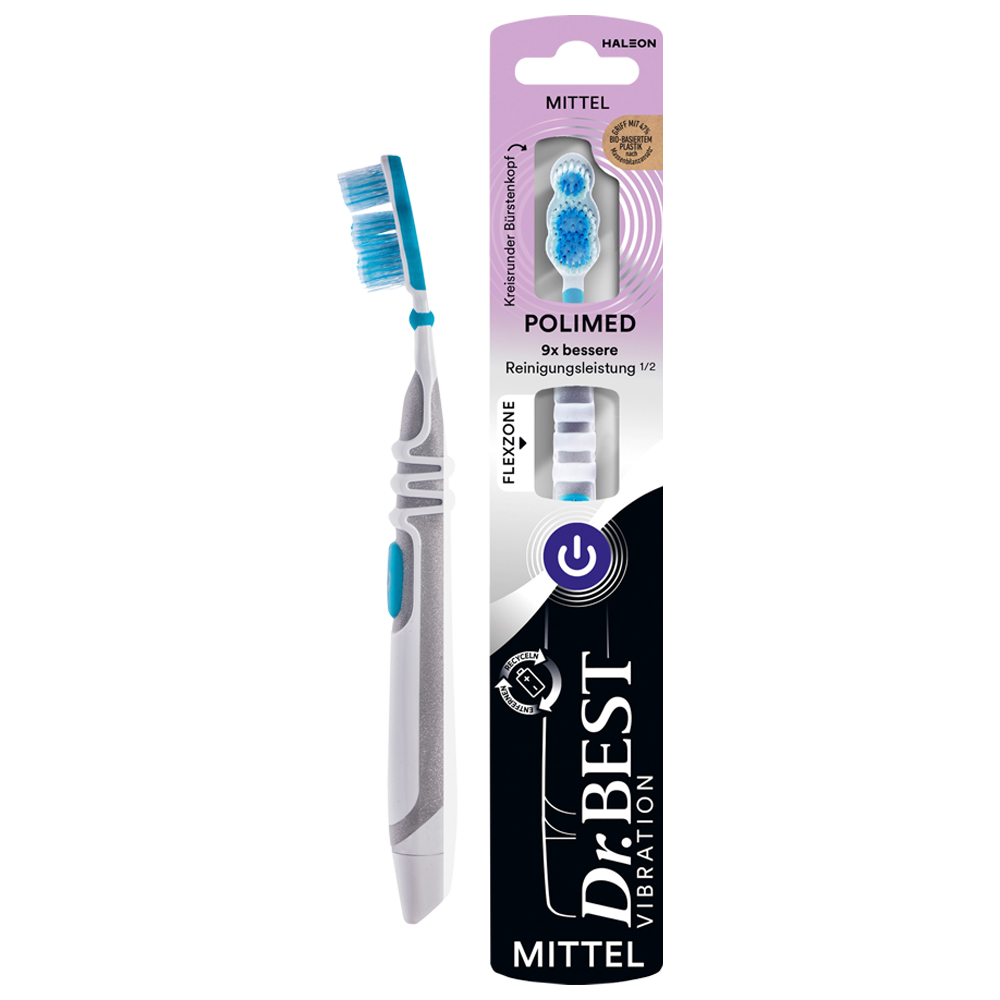 Bild: Dr. BEST Zahnbürste Vibration Polimed mittel 