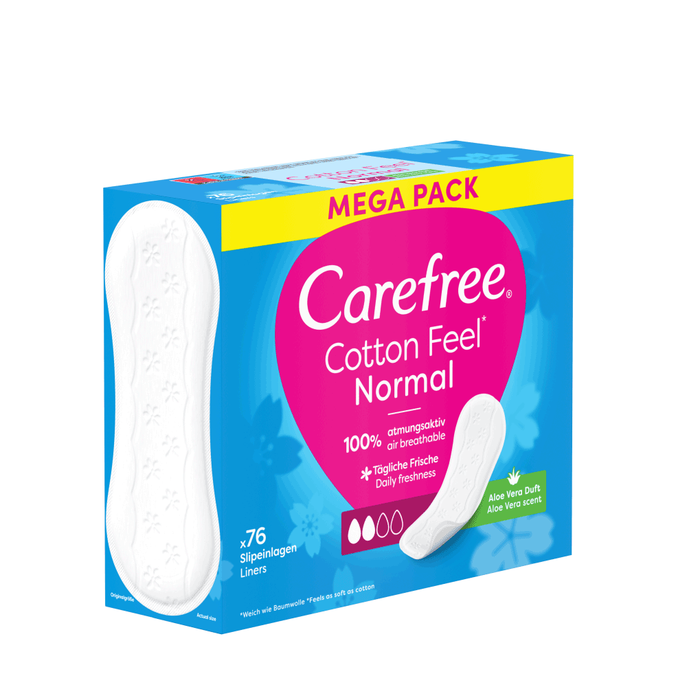 Bild: Carefree Cotton Feel Slipeinlagen Normal mit Aloe Vera Duft 
