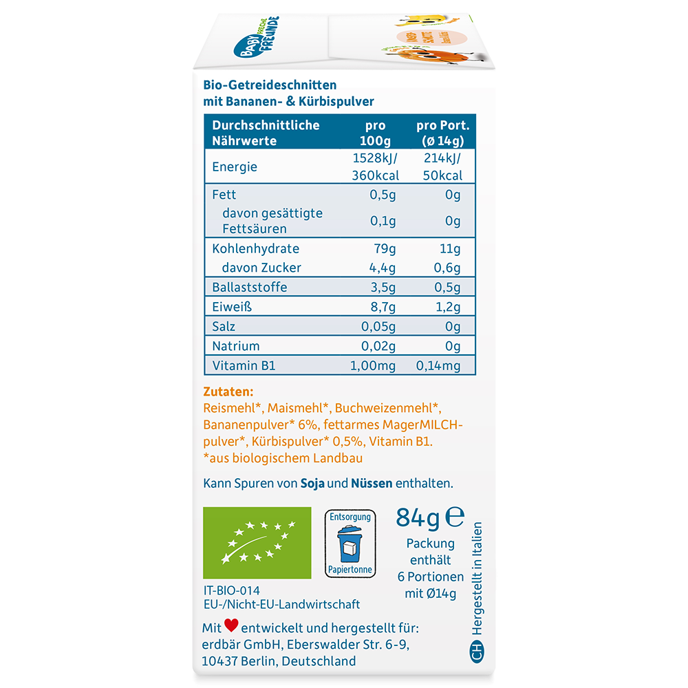 Bild: Freche Freunde Knusper Schnitte Banane &  Kürbis 