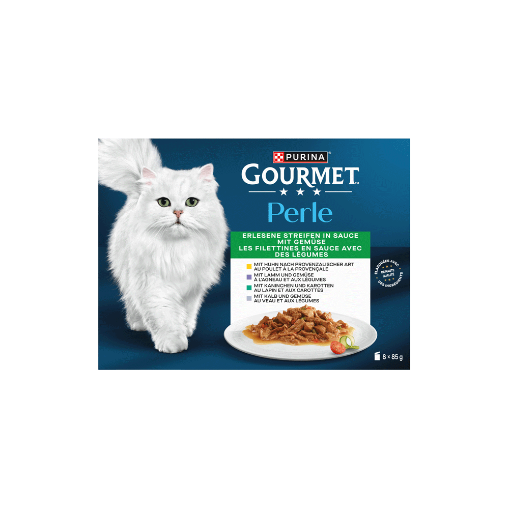 Bild: GOURMET Perle Erlesene Streifen in Sauce mit Huhnh und Gemüse 