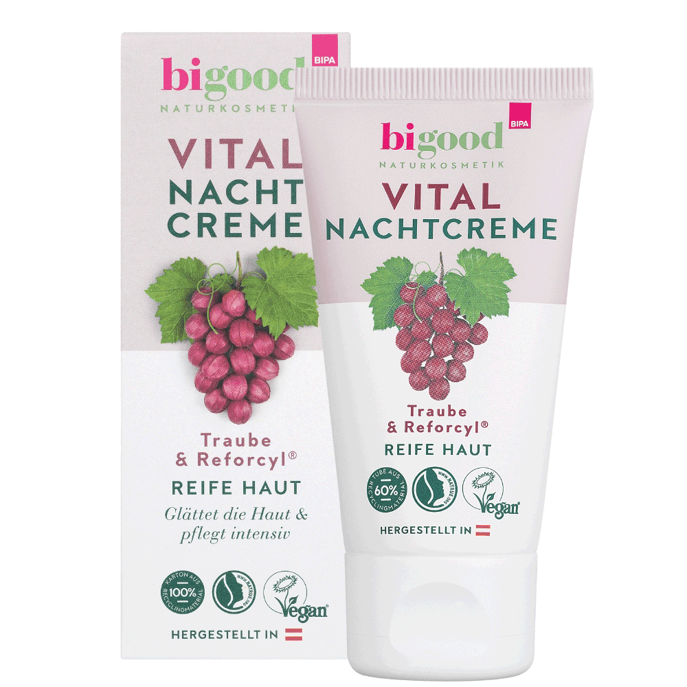 Bild: bi good Vital Nachtcreme Traube & Reforcyl 