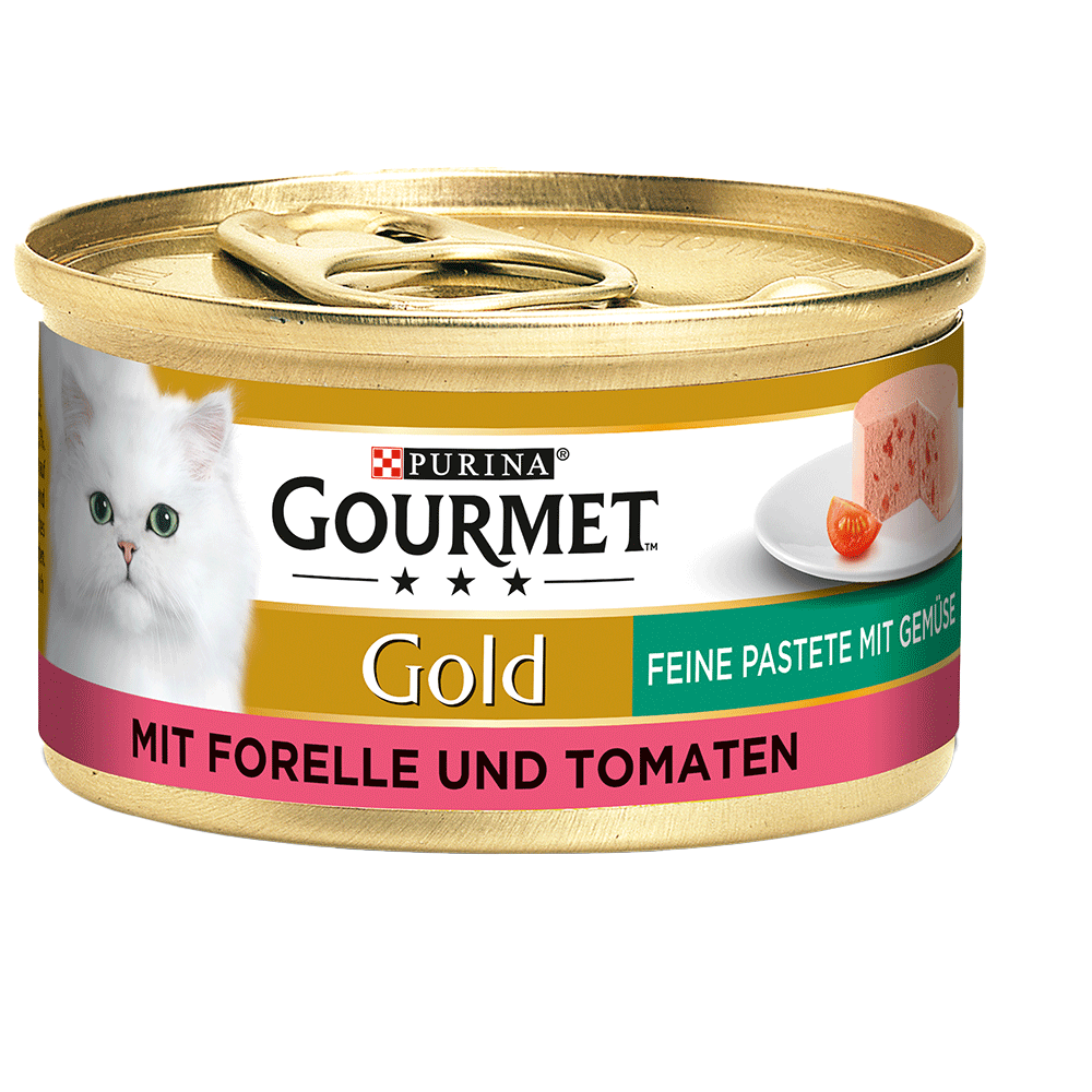 Bild: GOURMET Gold Pastete mit Gemüse, Forelle und Tomaten 