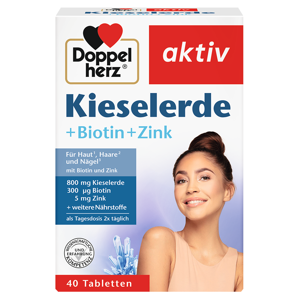 Bild: DOPPELHERZ Kieselerde + Biotin + Zink 