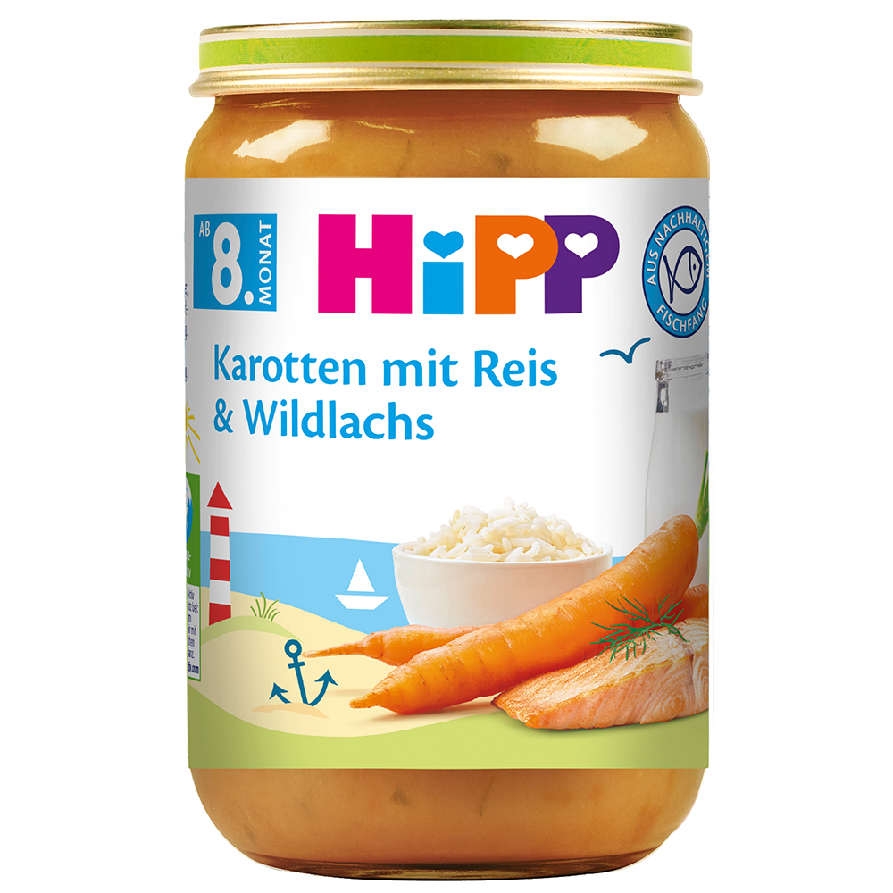 Bild: HiPP Karotten mit Reis & Wildlachs 