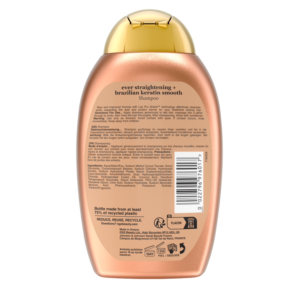 Bild: OGX Shampoo Brazilian Keratin Smooth 