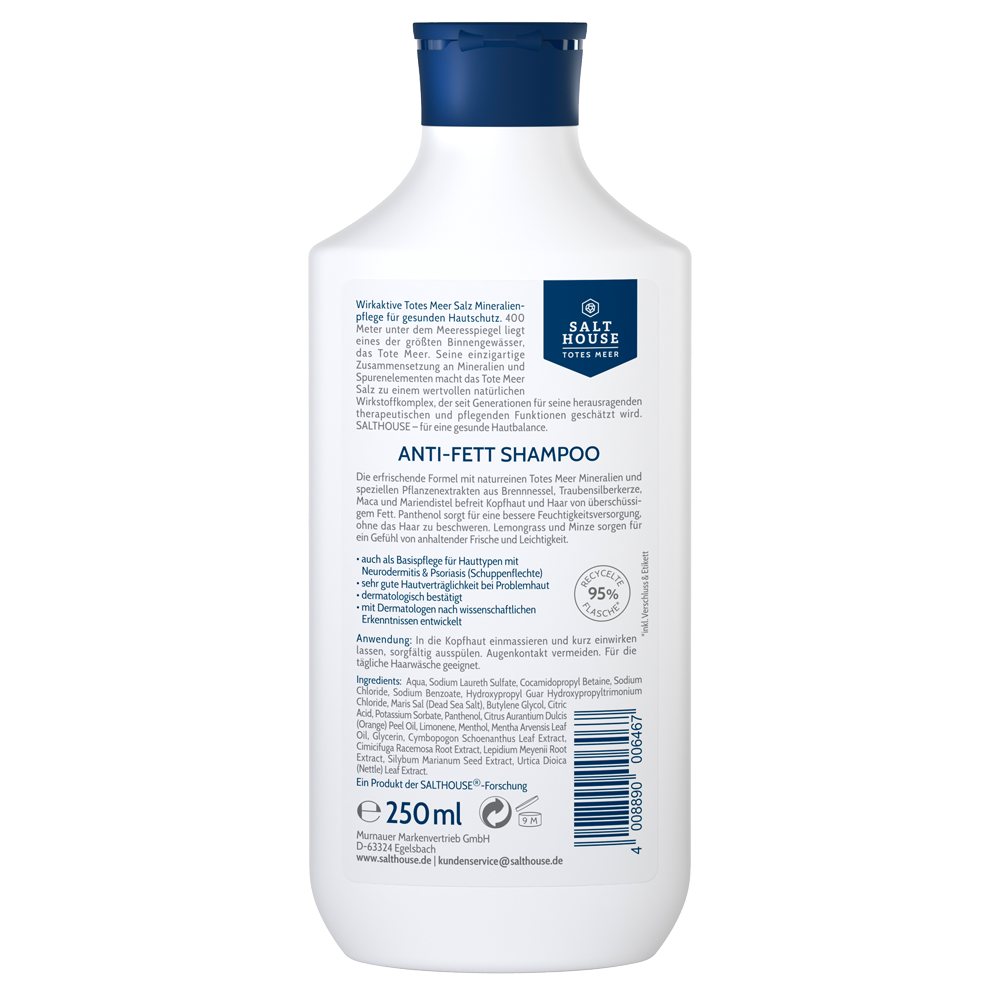 Bild: SALTHOUSE Totes Meer Shampoo Anti Fett 