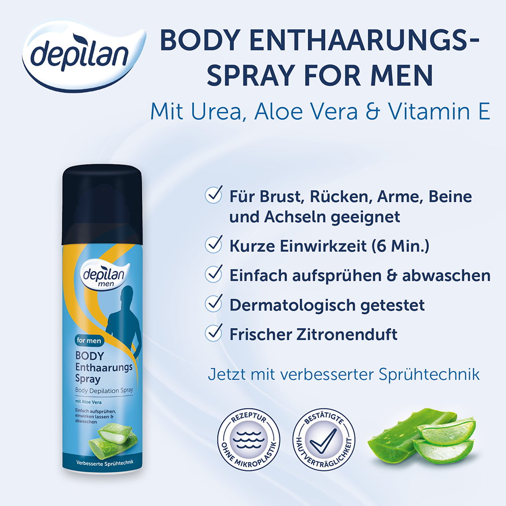 Bild: depilan Men Body Enthaarungsspray 