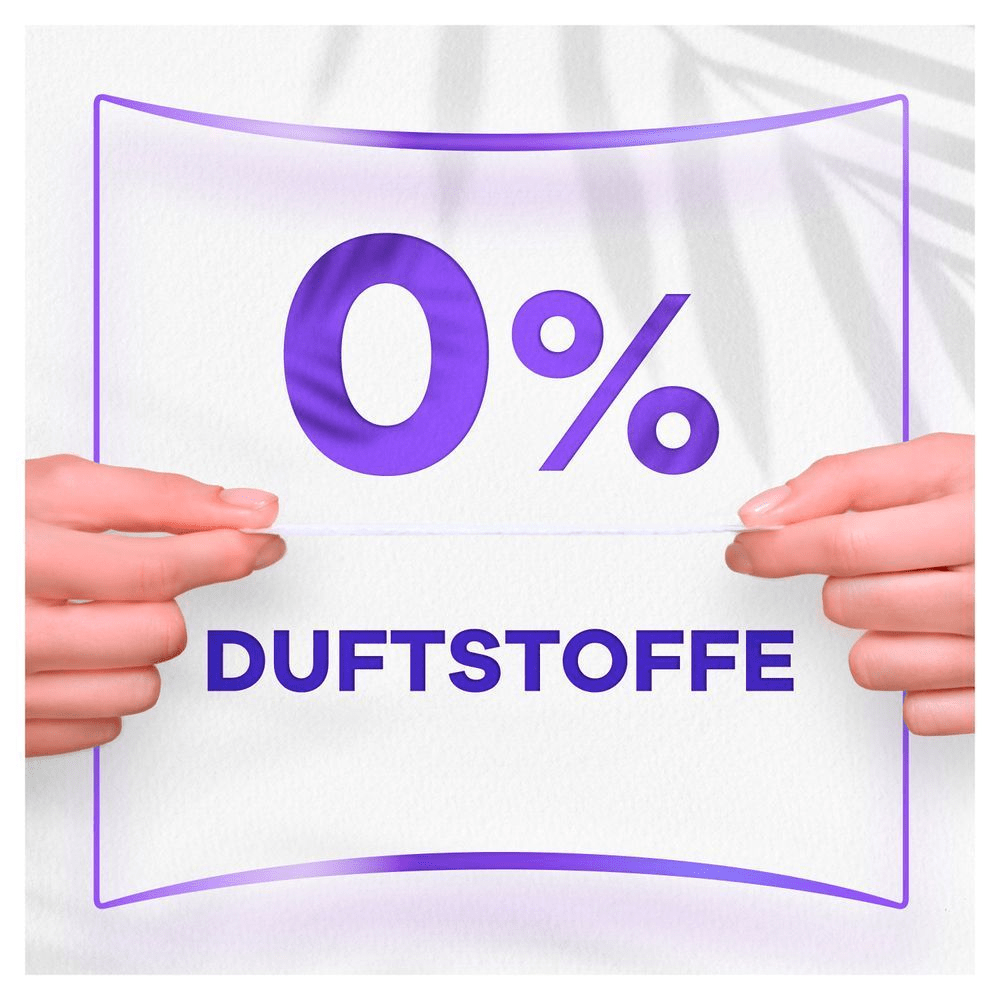 Always Slipeinlage, hervorgehoben wird der Vorteil: 0% Duftstoffe.