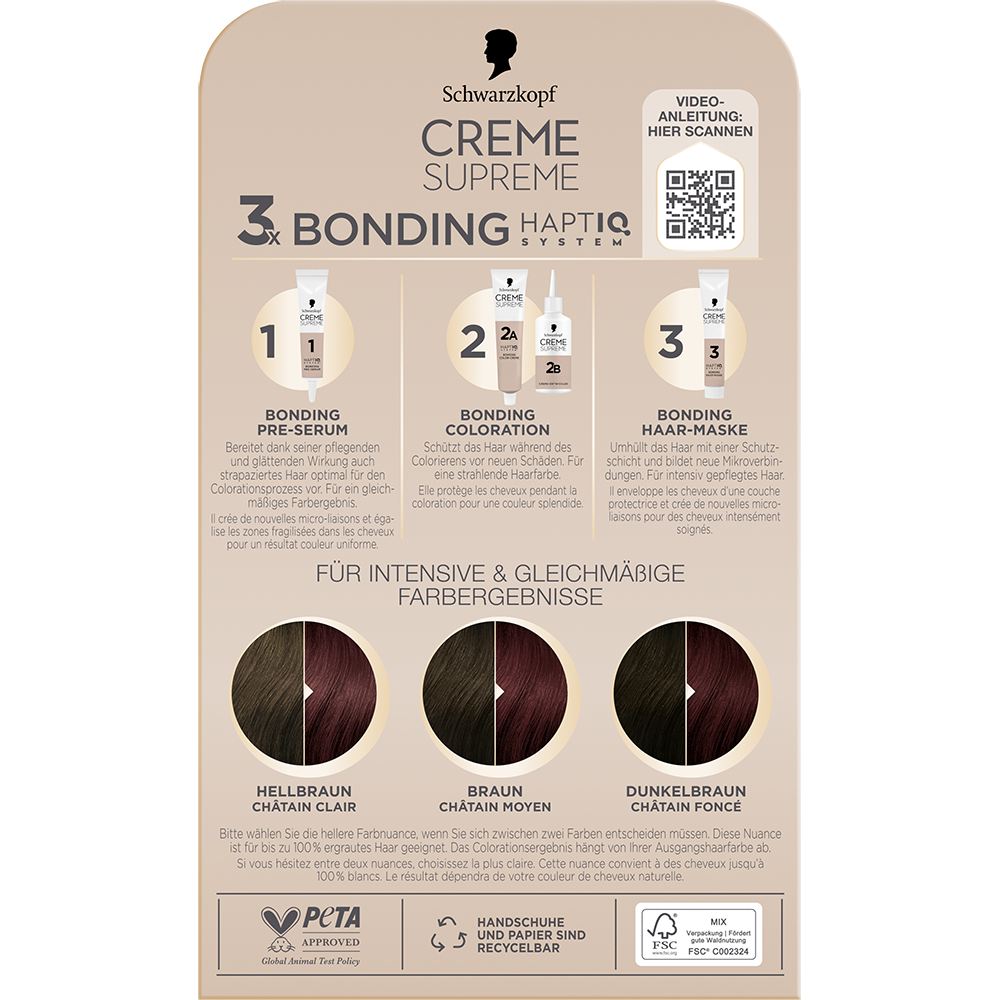 Bild: Schwarzkopf Creme Supreme Creme Coloration Violett-Braun