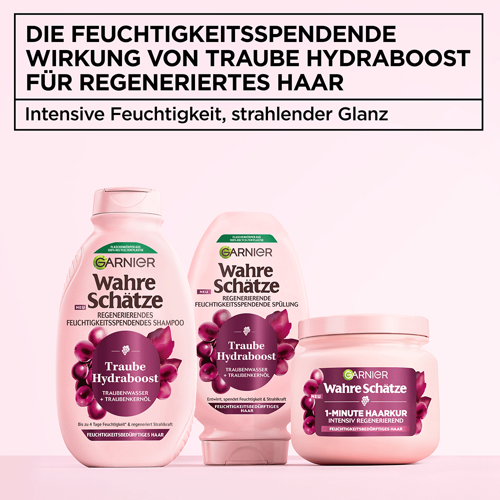 Bild: GARNIER Wahre Schätze Traube Hydraboost Shampoo 