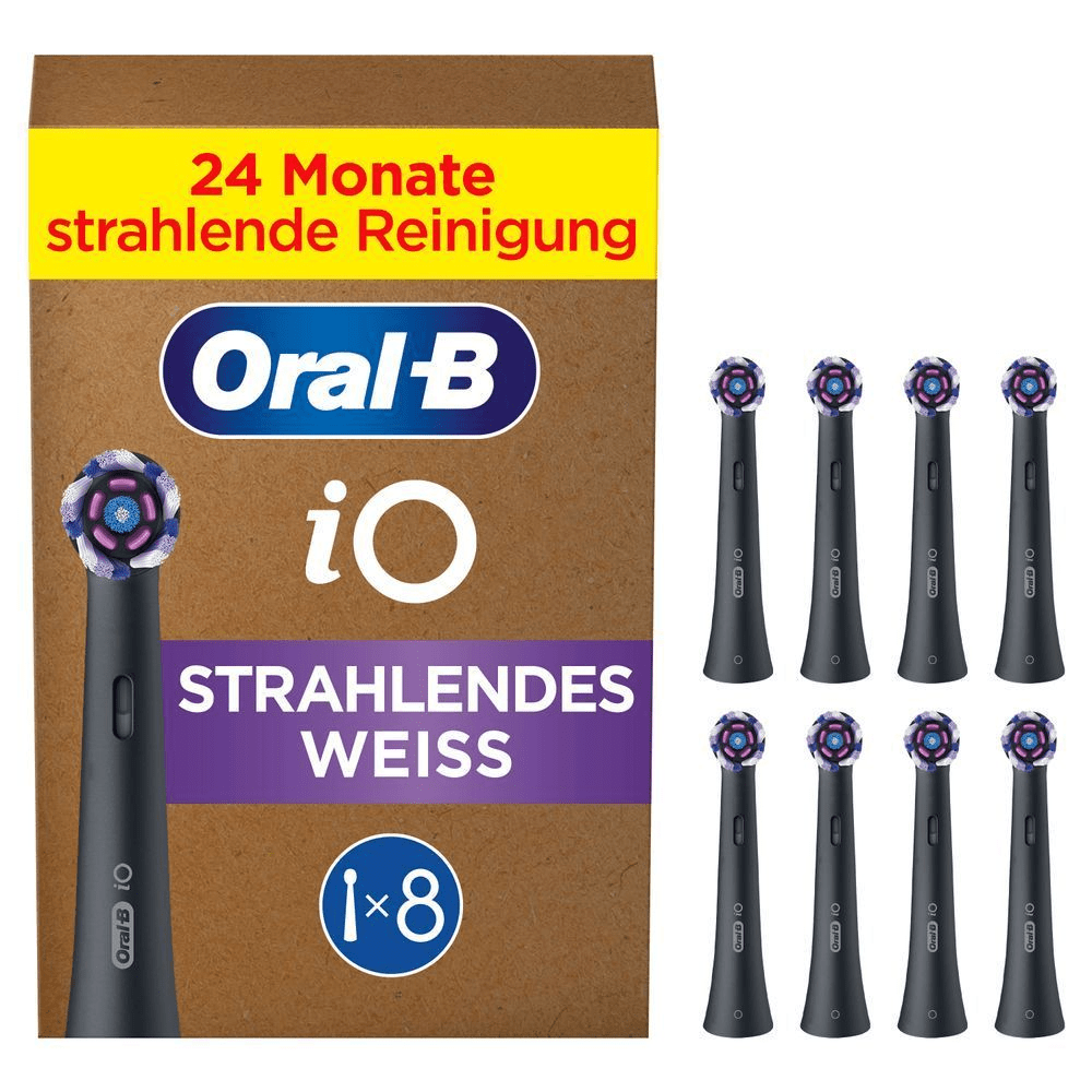 Bild: Oral-B iO Strahlendes Weiss, Original Aufsteckbürsten, Schwarz 