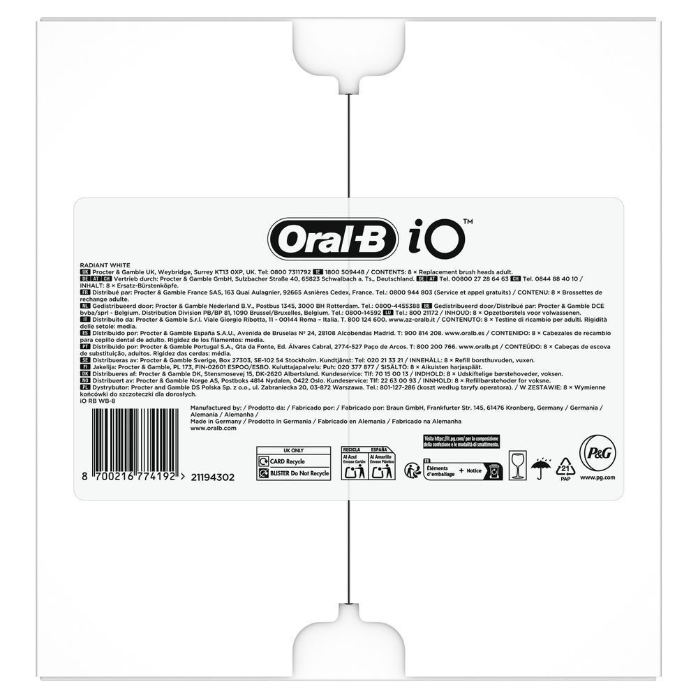 Bild: Oral-B iO Strahlendes Weiss, Original Aufsteckbürsten, Schwarz 