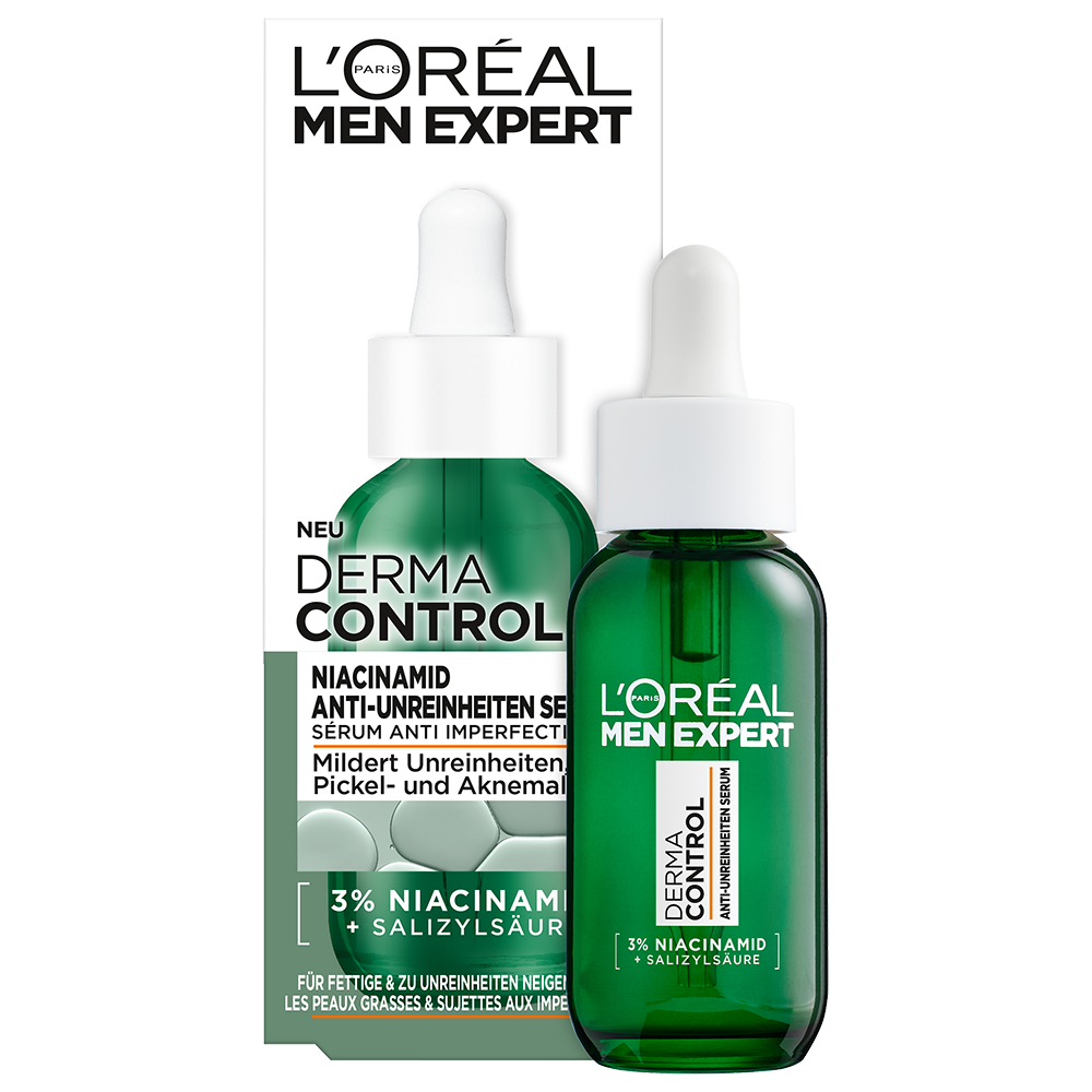 Bild: L'ORÉAL PARIS MEN EXPERT Derma Control Niacinamide Anti-Unreinheiten Serum 