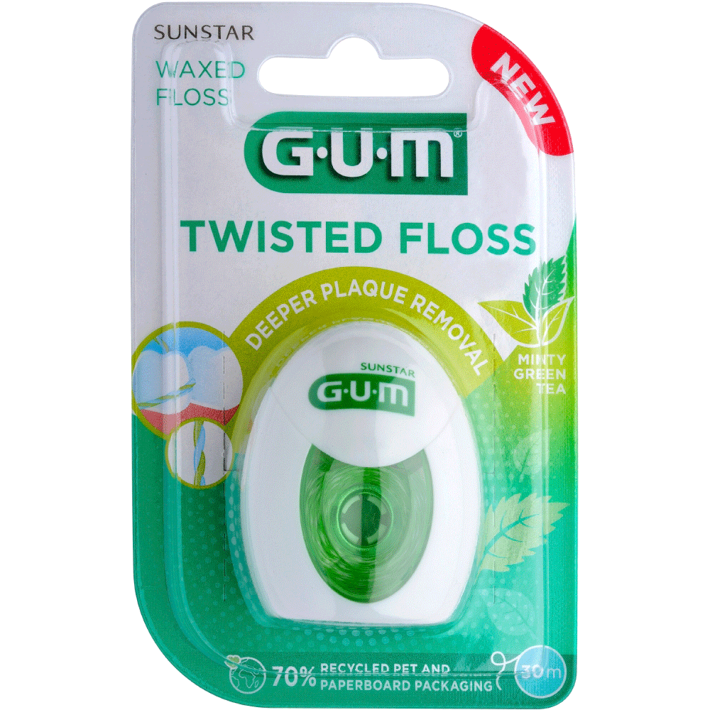 Austria product data sample: GUM TWISTED FLOSS Zahnseide