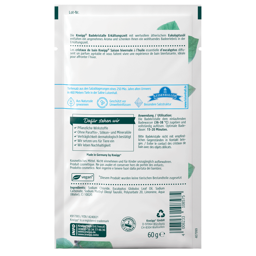 Bild: Kneipp Badekristalle Erkältungszeit 