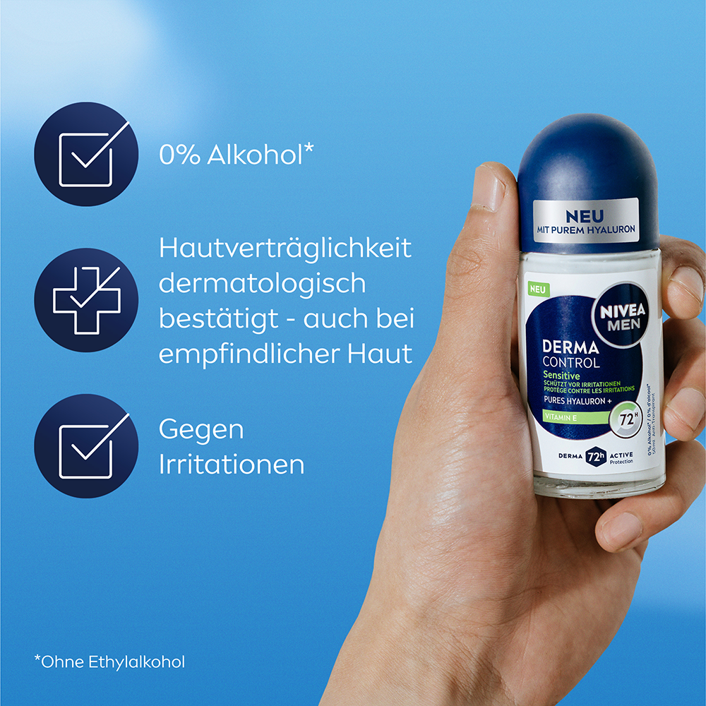 Bild: NIVEA MEN Deo Roll On Derma Control Sensitive 